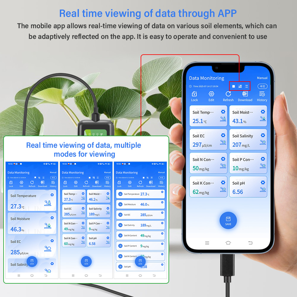 Sensor de Solo 8 em 1 para Agr - Precision Farming Smart Agriculture avaliação e preço